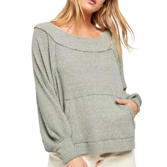 Free People, Westend Thermal Top, Green, Size XS - Picture 2 of 11